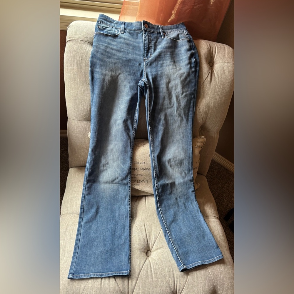 White House Black Market Light Blue Flared Jeans